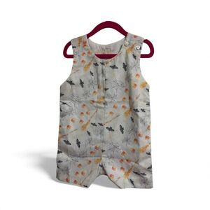 Smockingbird Baby Romper Halloween Print Bats Candy Corn 18M Jon Jon NWT